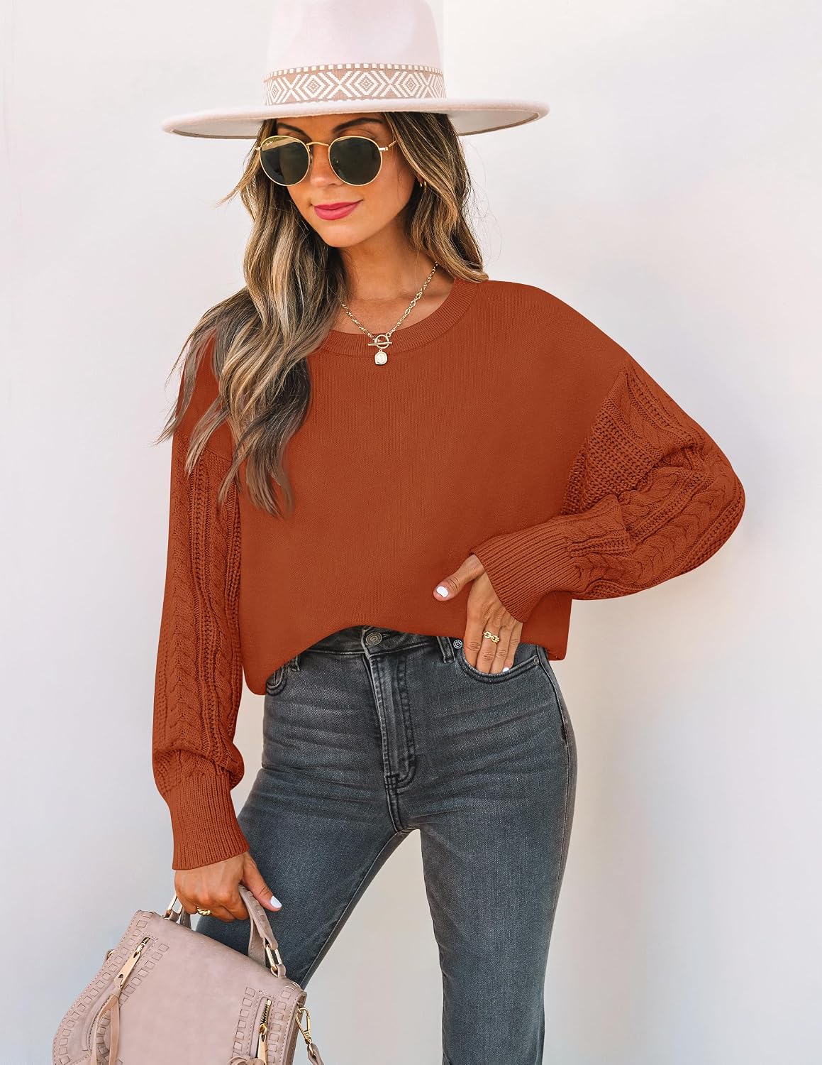 2026 Fall Sweaters for Women Cable Knit Oversized Outfits