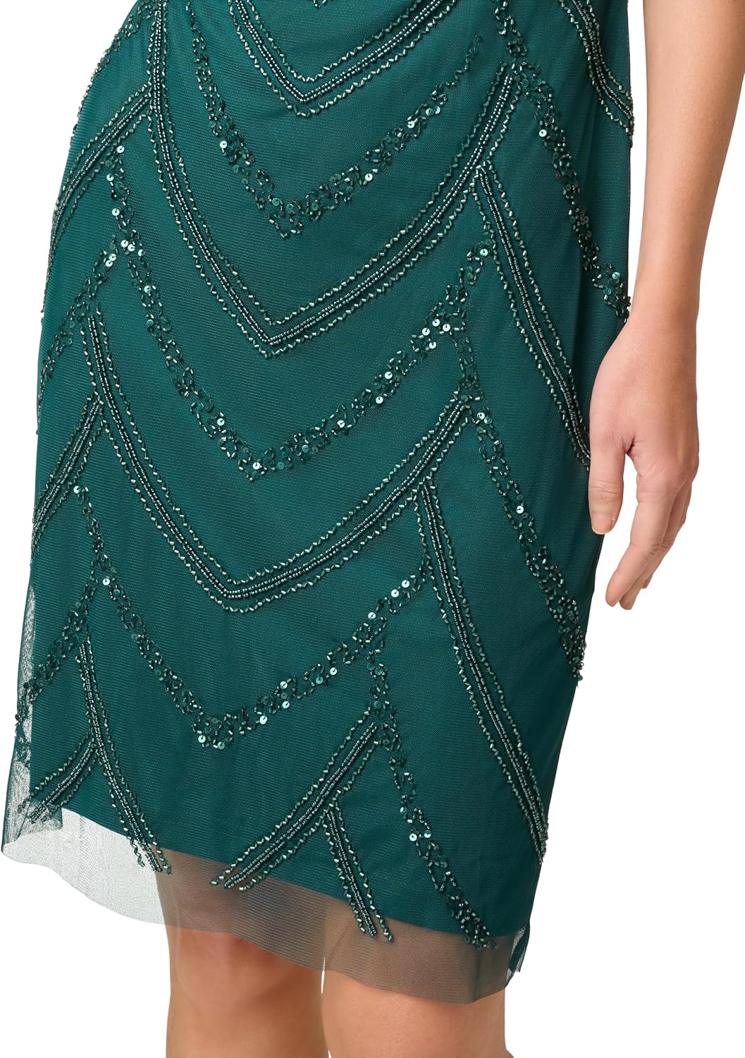 Adrianna Papell Beaded Cocktail Dress