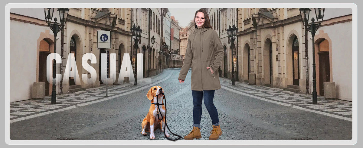 33,000ft Women's Hooded Softshell Jacket Fleece Lined Waterproof Raincoat
