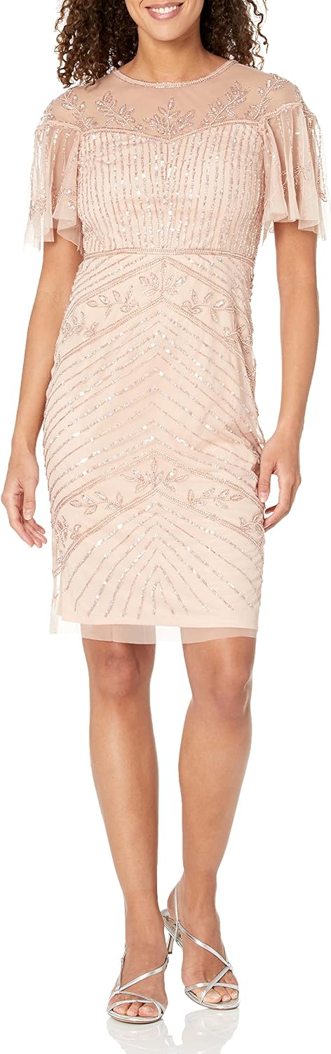 Adrianna Papell Beaded Short Dress