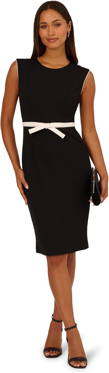 Adrianna Papell Contrast Trimmed Dress