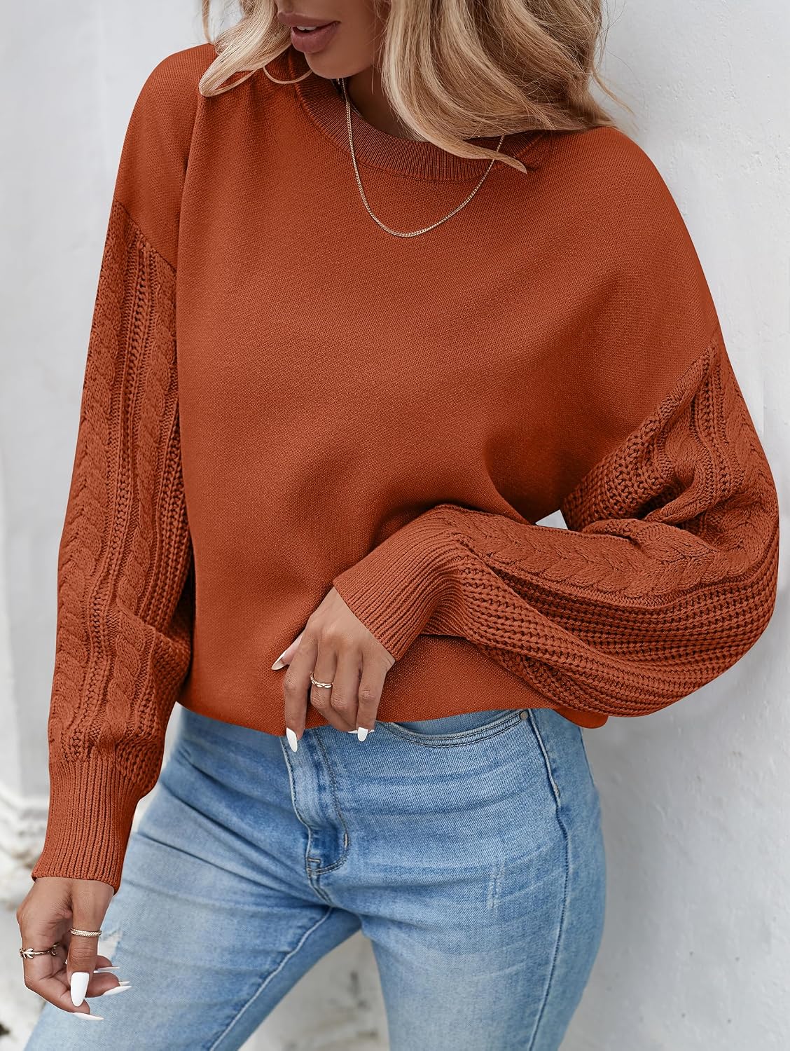 2026 Fall Sweaters for Women Cable Knit Oversized Outfits