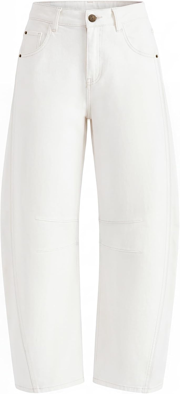 2026 Barrel Jeans for Women Trendy Wide Leg Pants