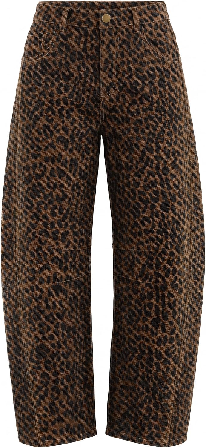 2026 Barrel Jeans for Women Trendy Wide Leg Pants