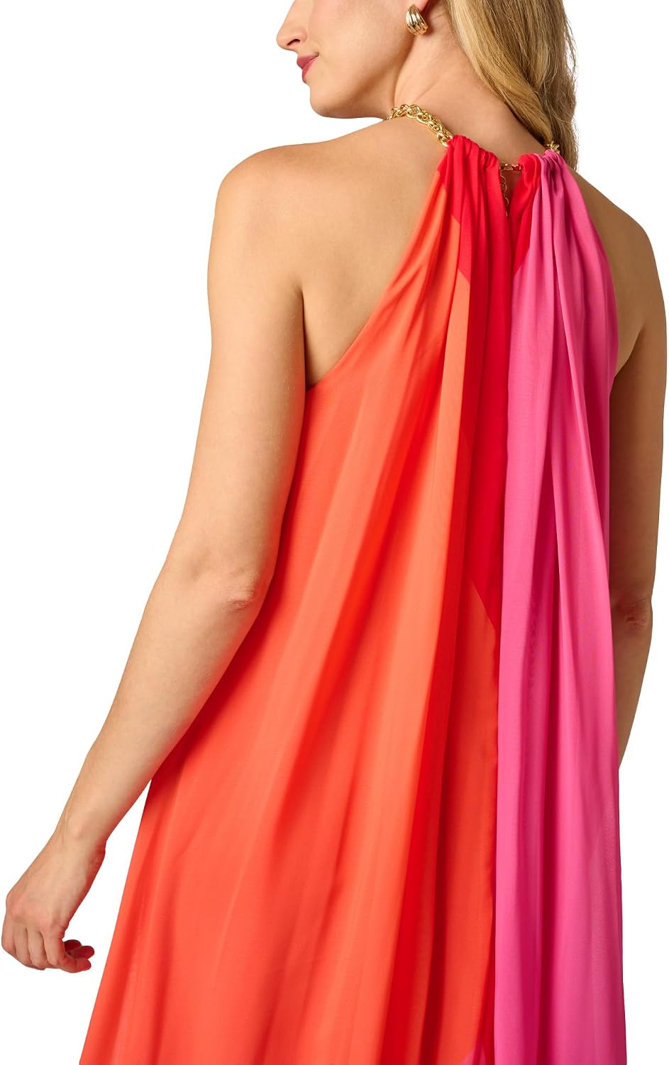 Adrianna Papell Color Block Chiffon Dress